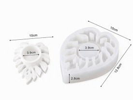 Molde silicona porta vela forma de hoja 